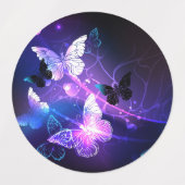 Achtergrond met nachtvliegen labels (Design 2)