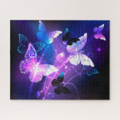 Achtergrond met nachtvliegen legpuzzel (Horizontaal)