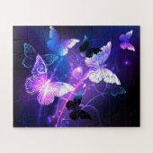 Achtergrond met nachtvliegen legpuzzel (Horizontaal)