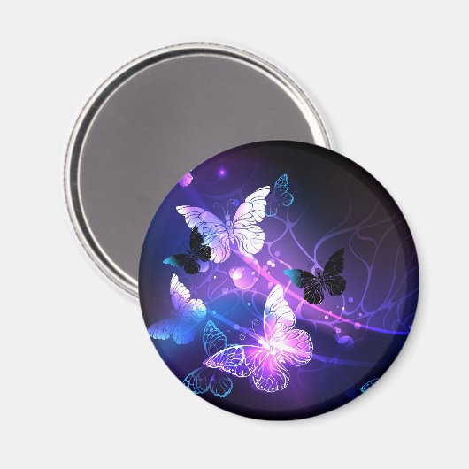 Achtergrond met nachtvliegen magneet (Voorkant / Achterkant)