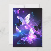 Achtergrond met nachtvliegen magnetische uitnodiging (Voorkant)