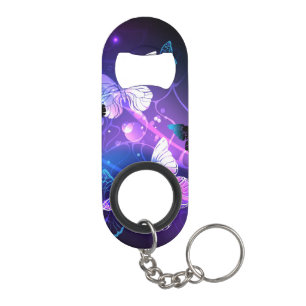 Achtergrond met nachtvliegen mini flessenopener