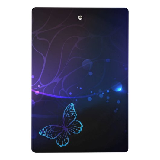 Achtergrond met nachtvliegen mini klembord (Achterkant)