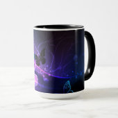 Achtergrond met nachtvliegen mok (Voorkant rechts)