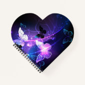 Achtergrond met nachtvliegen notitieboek (Voorkant)