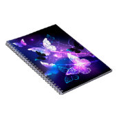 Achtergrond met nachtvliegen notitieboek (Rechterzijde)