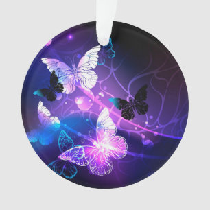 Achtergrond met nachtvliegen ornament