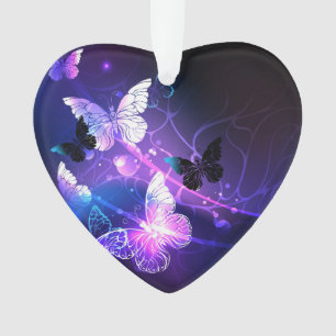 Achtergrond met nachtvliegen ornament