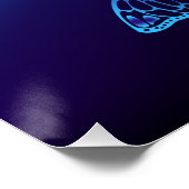 Achtergrond met nachtvliegen perfect poster (Hoek)