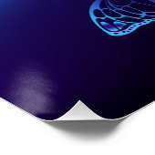 Achtergrond met nachtvliegen perfect poster (Hoek)