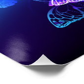 Achtergrond met nachtvliegen perfect poster (Hoek)