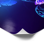 Achtergrond met nachtvliegen perfect poster (Hoek)