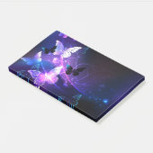 Achtergrond met nachtvliegen post-it® notes (Schuin)