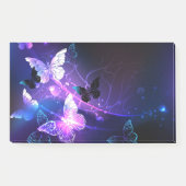 Achtergrond met nachtvliegen post-it® notes (Voorkant)