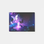 Achtergrond met nachtvliegen post-it® notes (Voorkant)