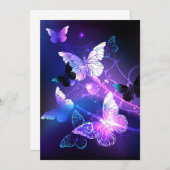 Achtergrond met nachtvliegen programmakaart (Voorkant / Achterkant)