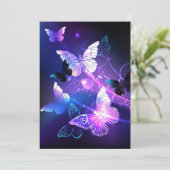 Achtergrond met nachtvliegen programmakaart (Staand voorkant)