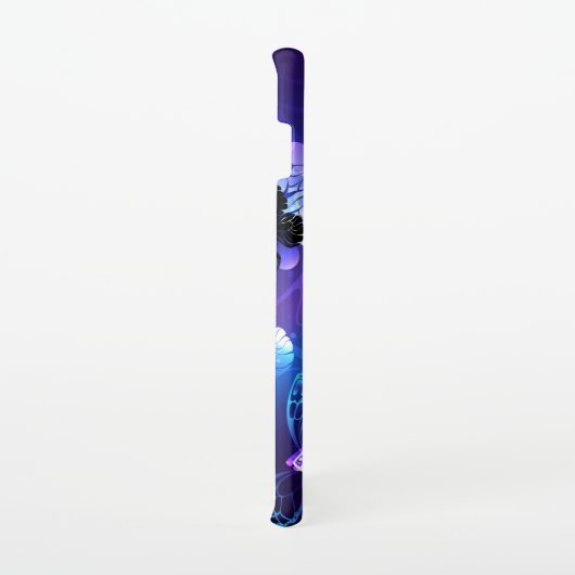 Achtergrond met nachtvliegen samsung galaxy hoesje (Rechterkant)