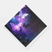 Achtergrond met nachtvliegen servet (Hoek)