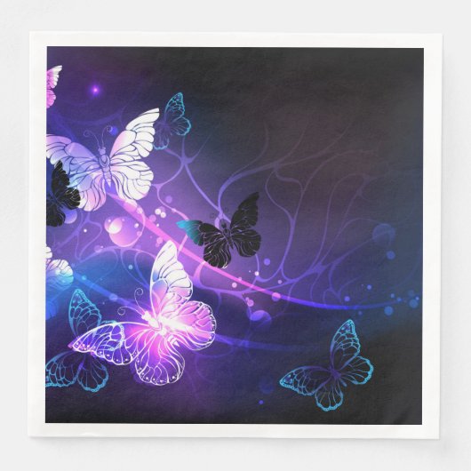 Achtergrond met nachtvliegen servet (Voorkant)