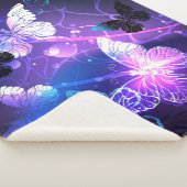 Achtergrond met nachtvliegen sherpa deken (3/4)