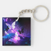 Achtergrond met nachtvliegen sleutelhanger (Achterkant)