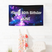 Achtergrond met nachtvliegen spandoek (Insitu)