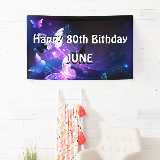 Achtergrond met nachtvliegen spandoek (Insitu)