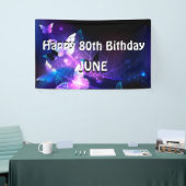 Achtergrond met nachtvliegen spandoek (Beurs)