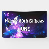 Achtergrond met nachtvliegen spandoek (Horizontaal)