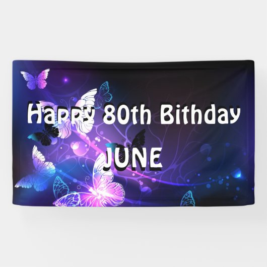 Achtergrond met nachtvliegen spandoek (Horizontaal)