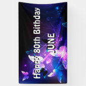 Achtergrond met nachtvliegen spandoek (Verticaal)