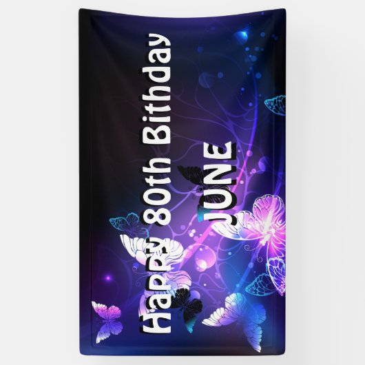 Achtergrond met nachtvliegen spandoek (Verticaal)