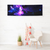 Achtergrond met nachtvliegen spandoek (Insitu)