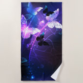 Achtergrond met nachtvliegen strandlaken (Voorkant)