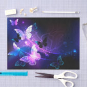 Achtergrond met nachtvliegen tissuepapier (Craft)