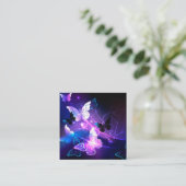 Achtergrond met nachtvliegen vierkante visitekaartje (Staand voorkant)