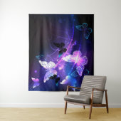 Achtergrond met nachtvliegen wandkleed (In situ)