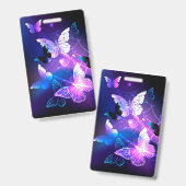 Achtergrond met nachtvlinders badge (Voor- en achterkant)