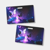 Achtergrond met Nachtvlinders Badge (Voor- en achterkant)