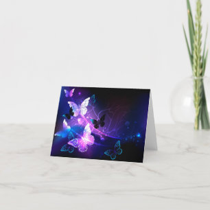 Achtergrond met nachtvlinders bedankkaart