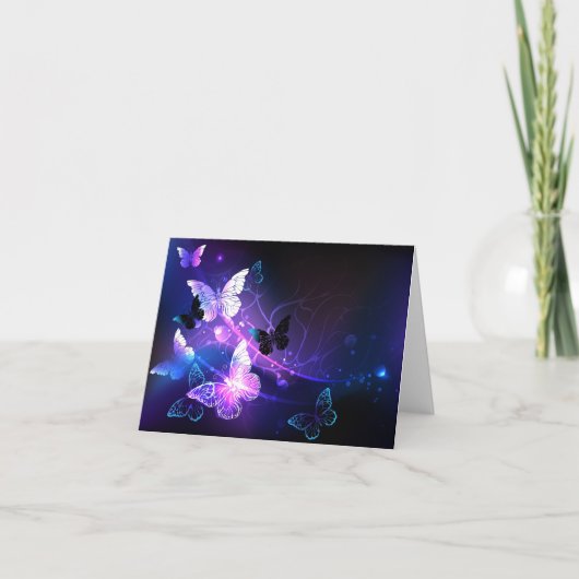 Achtergrond met nachtvlinders bedankkaart (Voorkant)