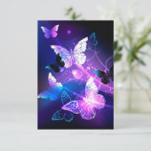 Achtergrond met Nachtvlinders Bedankkaart (Staand voorkant)