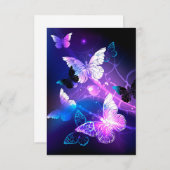 Achtergrond met Nachtvlinders Bedankkaart (Voorkant / Achterkant)