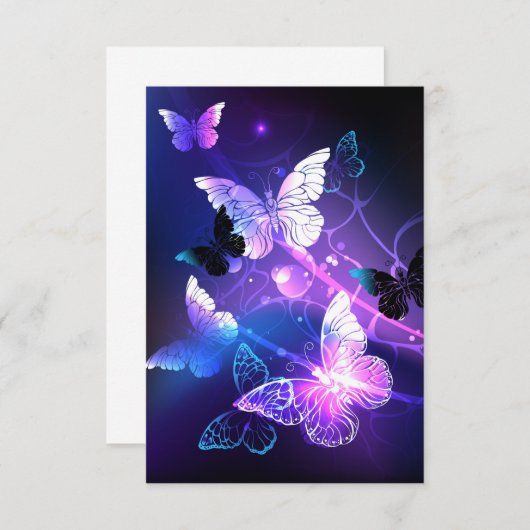 Achtergrond met Nachtvlinders Bedankkaart (Voorkant / Achterkant)