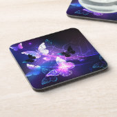 Achtergrond met nachtvlinders bier onderzetter (Linkerzijde)