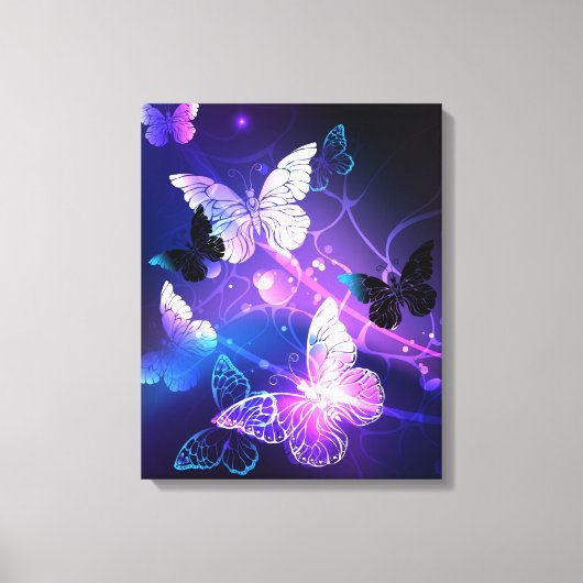 Achtergrond met Nachtvlinders Canvas Afdruk (Voorkant)