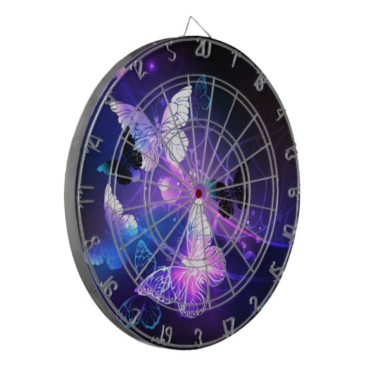 Achtergrond met Nachtvlinders Dartbord (Voorkant Links)