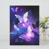 Achtergrond met nachtvlinders feestdagenkaart (Staand voorkant)