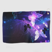 Achtergrond met nachtvlinders golfhanddoek (Horizontaal)